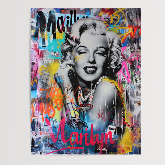 Poster Marilyn Monroe - Éclat glamour version street art — Vierge - poster-presentation-produit