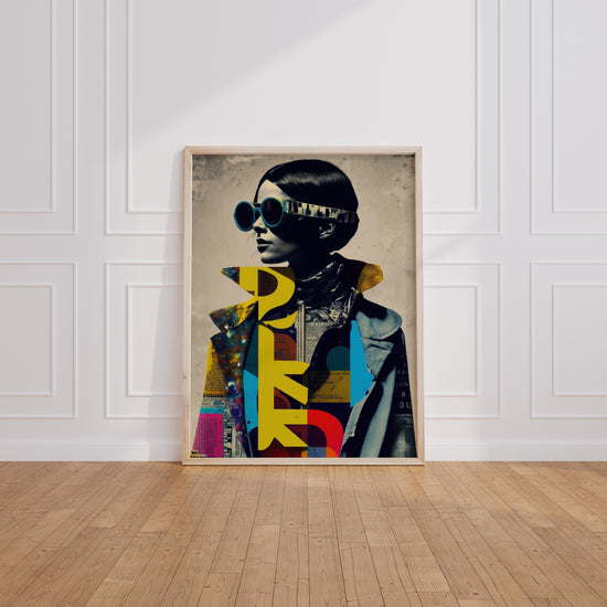 Urban mode poster – Popportret met kleurrijke typografieën — Leeg - woonkamer