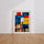 Poster Mondrian revisité - Lignes franches et couleurs vives — Vierge - living-room — passe-partout blanc