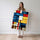 Poster Mondrian revisité - Lignes franches et couleurs vives — Vierge - poster-femme-debout