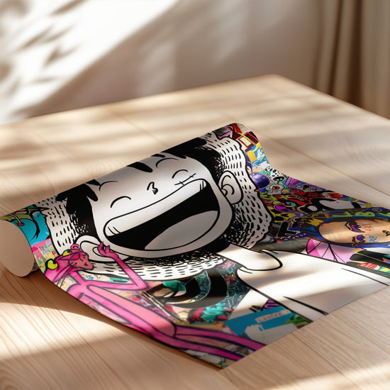 Poster Monkey D. Luffy - Sourire manga et graffitis pleins de vie — Vierge - poster-enroullé