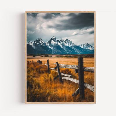 Póster Montañas de Wyoming - Aire puro y calma de las cumbres