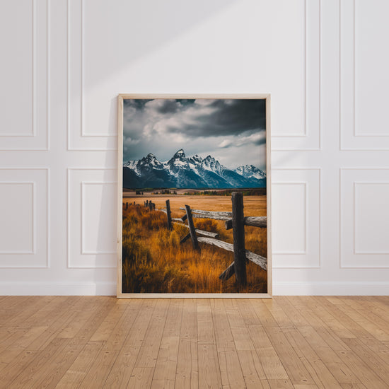 Poster Montagnes du Wyoming - Grand air et calme des sommets — Vierge - living-room