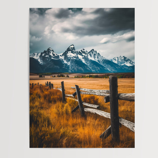 Poster Montagnes du Wyoming - Grand air et calme des sommets — Vierge - poster-presentation-produit