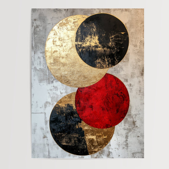 Poster mural Abstrait doré - Cercle zen aux reflets de lumière — Vierge - poster-presentation-produit