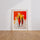 Poster mural Afrique - Silhouettes au soleil levant et couleurs de terre — Vierge - living-room — passe-partout blanc