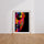 Poster mural Bouddha - Visage serein aux couleurs flamboyantes — Vierge - living-room — passe-partout blanc