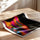Poster mural Bouddha - Visage serein aux couleurs flamboyantes — Vierge - poster-enroullé — passe-partout blanc