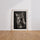 Poster mural Chat punk vintage - Un félin au regard frondeur — Vierge - living-room — passe-partout blanc