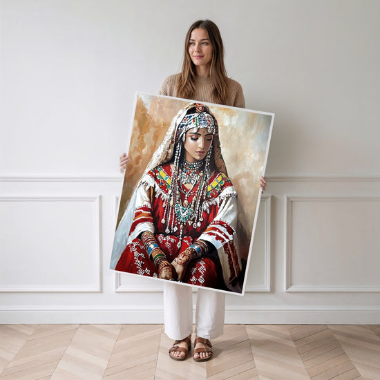 Poster mural Femme berbère - La mariée du Maroc en habits de fête — Vierge - poster-femme-debout