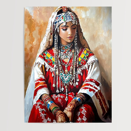 Poster mural Femme berbère - La mariée du Maroc en habits de fête — Vierge - poster-presentation-produit