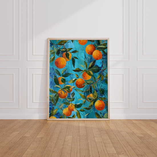 Poster mural Oranges - Fraîcheur d'un été en Méditerranée — Vierge - living-room