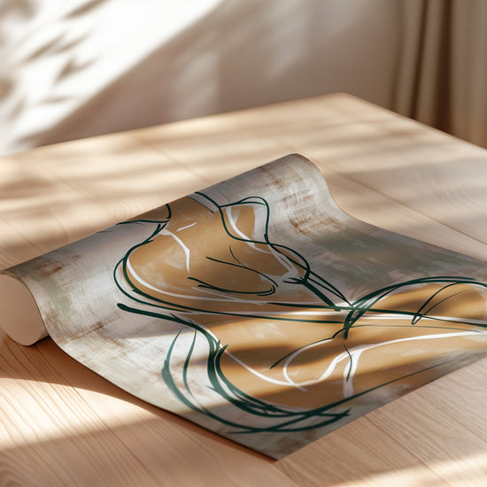 Poster Muse abstraite - Line art tout en douceur et retenue — Vierge - poster-enroullé