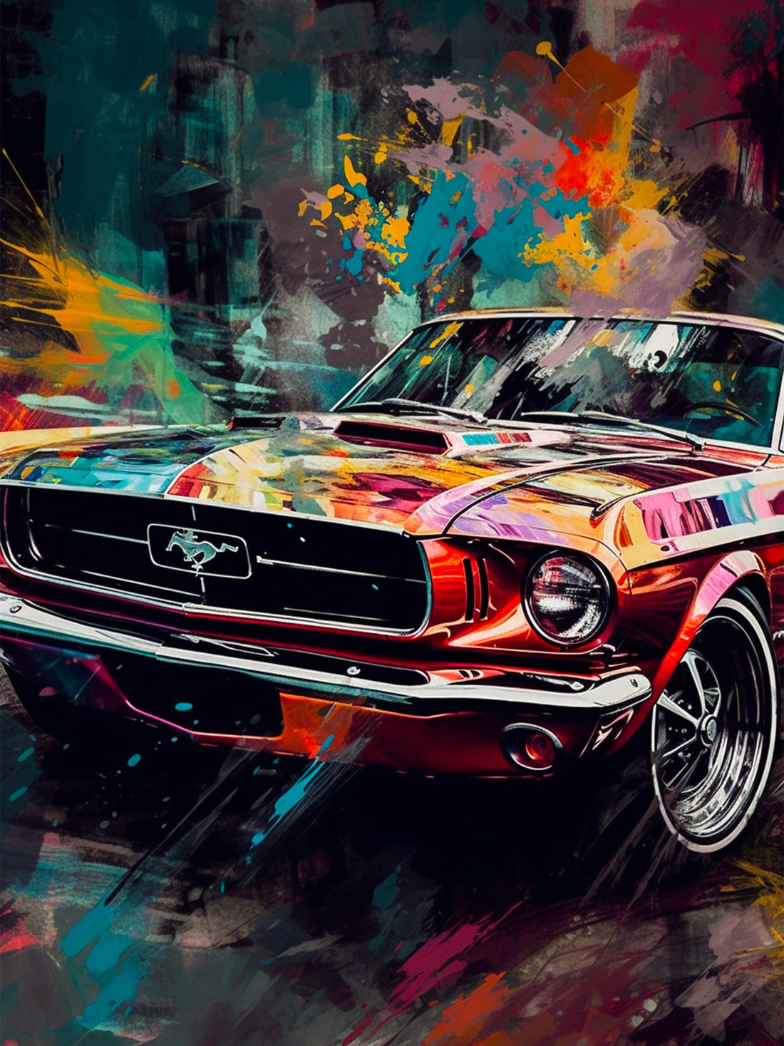 Poster Mustang 1967 - L'allure iconique d'une muscle car