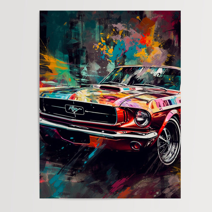 Poster Mustang 1967 - L'allure iconique d'une muscle car — Vierge - poster-presentation-produit