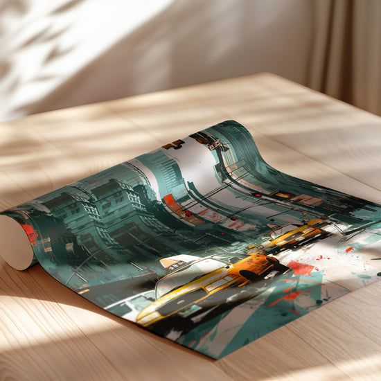 Poster New York - L'effervescence urbaine en couleurs vives — Vierge - poster-enroullé