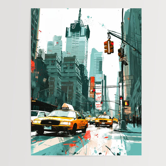 Poster New York - L'effervescence urbaine en couleurs vives — Vierge - poster-presentation-produit