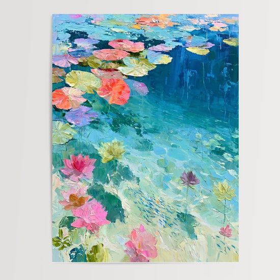 Poster Nymphéas de Monet - Douceur d'un bassin fleuri à Giverny — Vierge - poster-presentation-produit