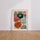 Poster Ombrelles japonaises - Ronds colorés et bonne humeur graphique — Vierge - living-room — passe-partout blanc