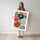 Poster Ombrelles japonaises - Ronds colorés et bonne humeur graphique — Vierge - poster-femme-debout — passe-partout blanc
