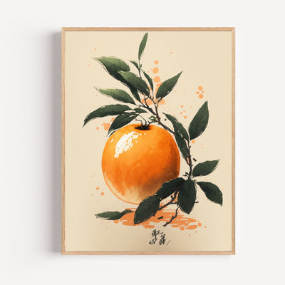 Sinaasappel poster voor de keuken – heldere, levendige wanddecoratie