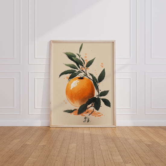 Poster Orange - Fruit lumineux et éclat vitaminé en cuisine — Vierge - living-room