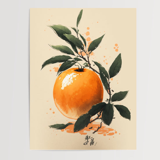 Poster Orange - Fruit lumineux et éclat vitaminé en cuisine — Vierge - poster-presentation-produit