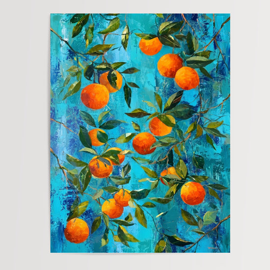 Poster Orangers méditerranéens - Fraîcheur ensoleillée pour une cuisine lumineuse — Vierge - poster-presentation-produit