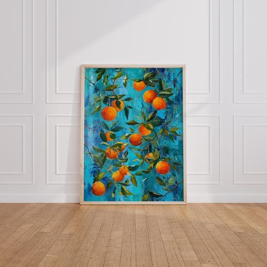 Poster Orangers méditerranéens - Fraîcheur ensoleillée pour une cuisine lumineuse — Vierge - living-room