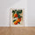 Poster Oranges pop art - Fruits gorgés de soleil pour la cuisine — Vierge - living-room — passe-partout blanc