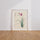 Poster Orchidée - Douceur zen d'une encre rose et verte — Vierge - living-room — passe-partout blanc