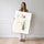 Poster Orchidée - Douceur zen d'une encre rose et verte — Vierge - poster-femme-debout — passe-partout blanc