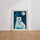 Poster Ours polaire - Câlin sous un ciel étoilé pour chambre bébé — Vierge - living-room — passe-partout blanc