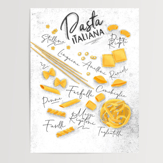 Poster Pâtes italiennes - Un air de dolce vita dans la cuisine — Vierge - poster-presentation-produit
