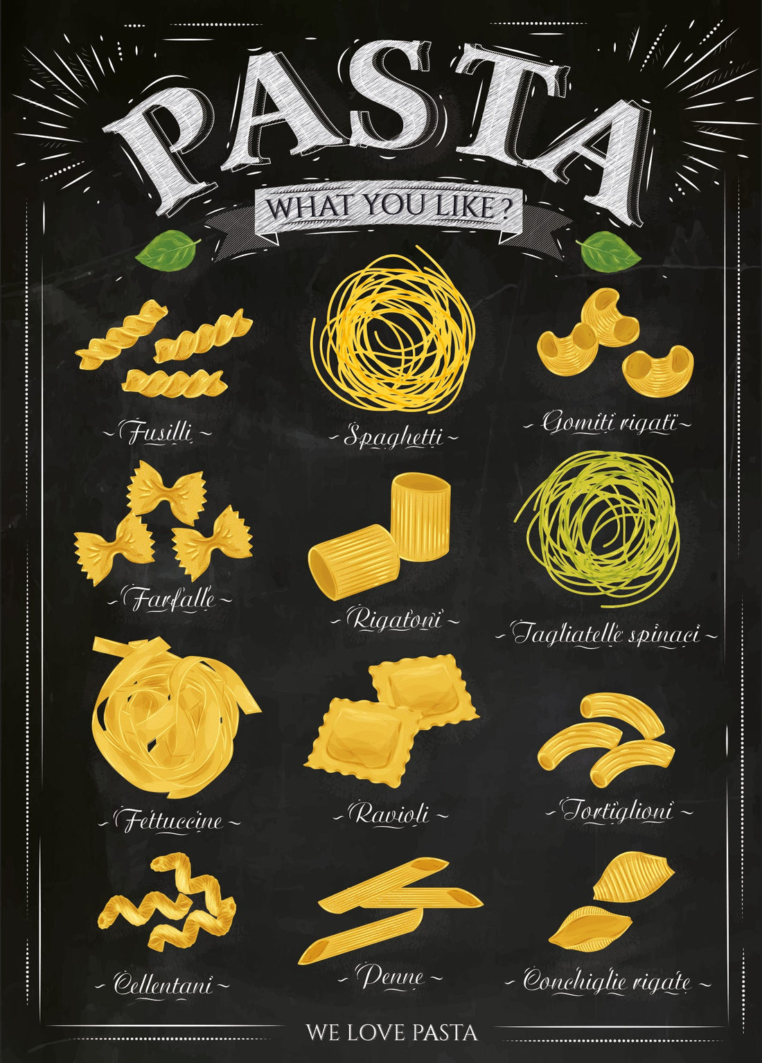 Poster Pâtes italiennes - Un air de dolce vita en cuisine