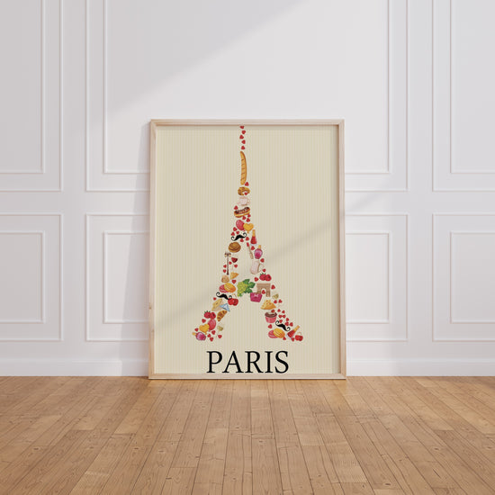 Poster Paris Tour Eiffel - Brunch gourmand aux douceurs sucrées — Vierge - living-room