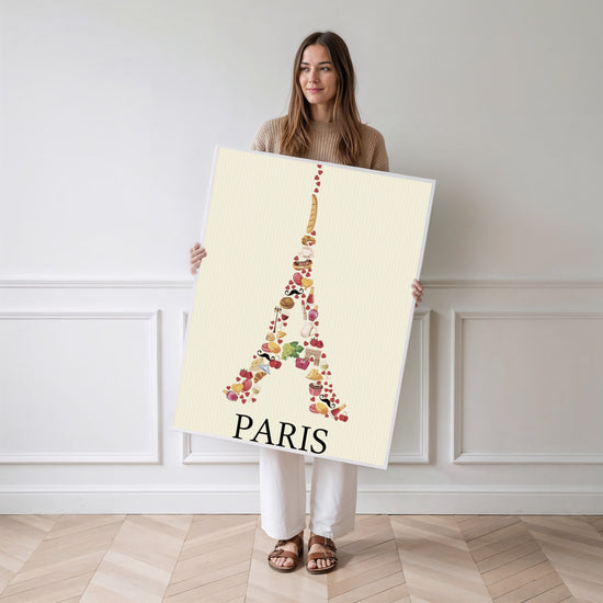 Poster Paris Tour Eiffel - Brunch gourmand aux douceurs sucrées — Vierge - poster-femme-debout