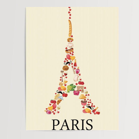 Poster Paris Tour Eiffel - Brunch gourmand aux douceurs sucrées — Vierge - poster-presentation-produit