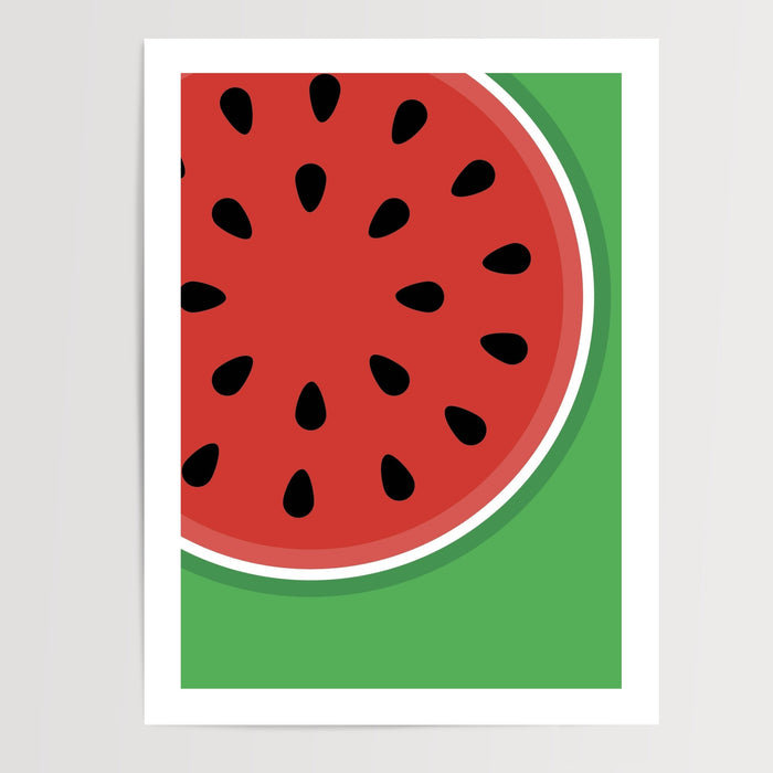 Poster Pastèque & fruits exotiques - Éclat d'été dans la cuisine — Vierge - poster-presentation-produit — passe-partout blanc