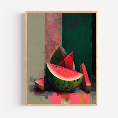 Póster de sandía - el brillo jugoso de una fruta de verano