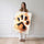 Poster Patte de chien - Empreinte tendre en aquarelle orangée — Vierge - poster-femme-debout