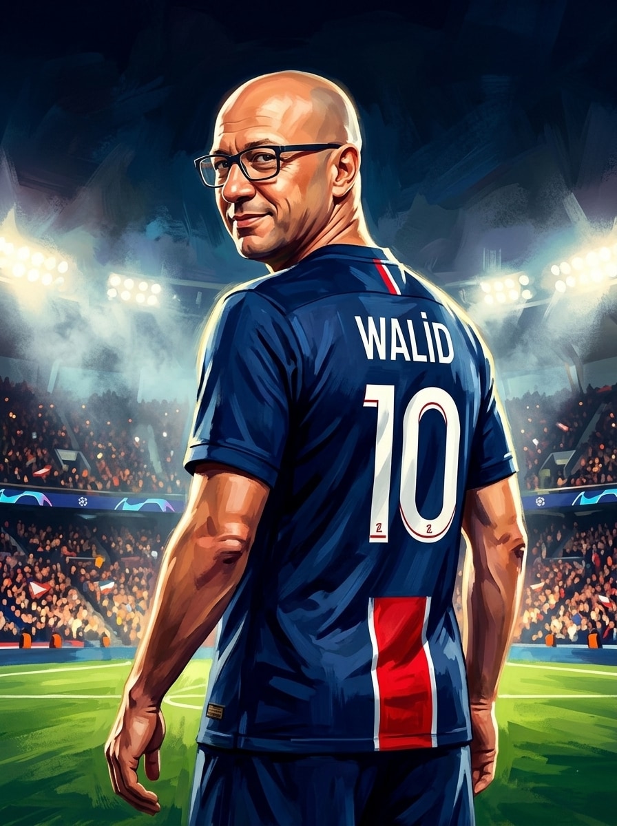 Poster personnalisé foot – votre enfant en joueur de légende