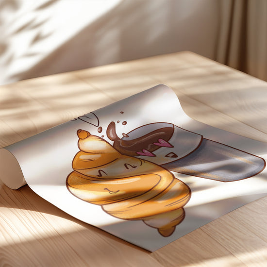 Poster Petit-déjeuner - Tendre douceur d'un matin partagé à deux — Vierge - poster-enroullé