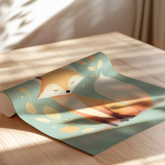 Poster Petit Renard - Douceur pastel pour rêver éveillé — Vierge - poster-enroullé