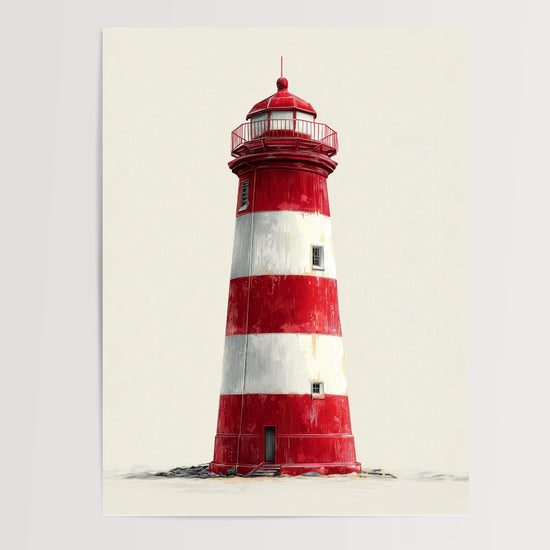 Poster Phare rouge - Un vent de large sur vos murs — Vierge - poster-presentation-produit