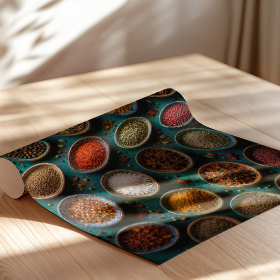 Poster Épices marocaines - Couleurs et parfums d'une cuisine ensoleillée — Vierge - poster-enroullé