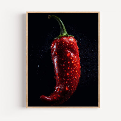 Poster Piment rouge - Une touche piquante pour votre cuisine
