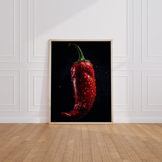 Poster Piment rouge - Une touche piquante pour votre cuisine — Vierge - living-room
