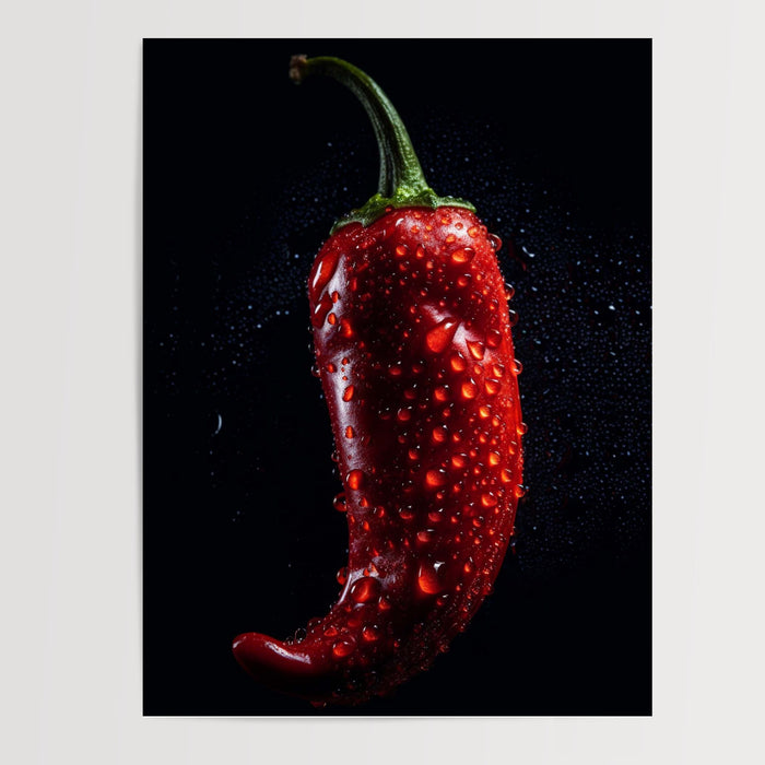 Poster Piment rouge - Une touche piquante pour votre cuisine — Vierge - poster-presentation-produit