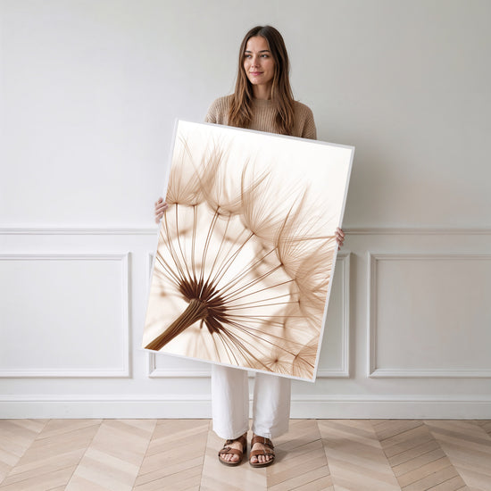 Poster Pissenlit - Envol léger d'une fleur qui rêve — Vierge - poster-femme-debout
